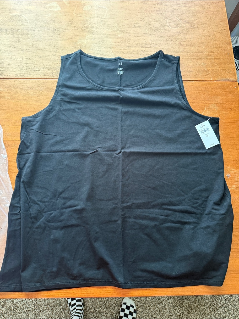 J. Jill Black Pima-Blend Knit Tank Top